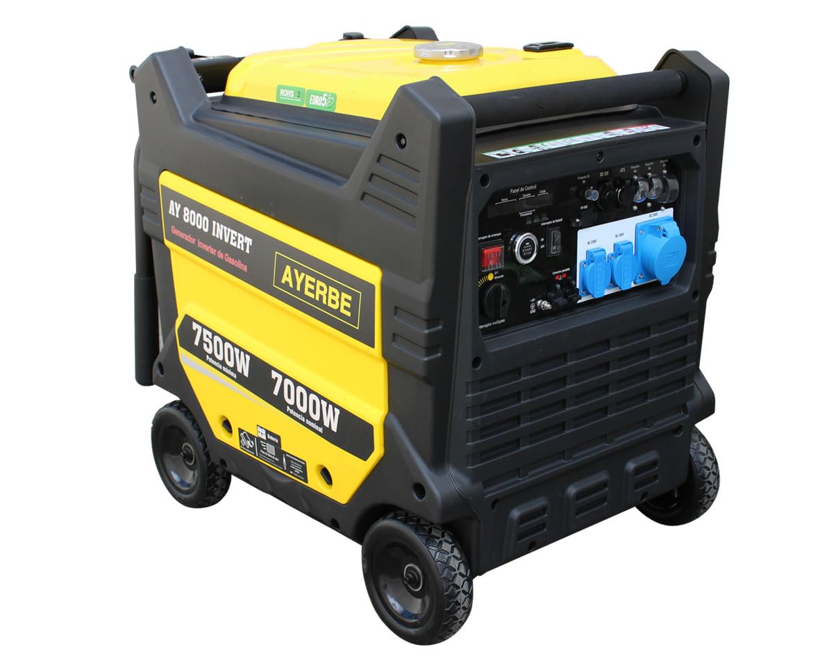Generador Inverter 8000 de Gasolina 7500 W con Arranque Eléctrico 