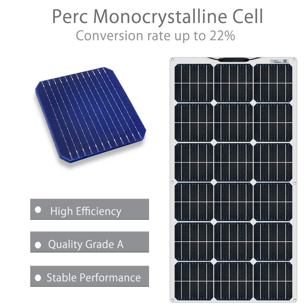 Solar Kit 10pcs 100W Panel solar flexible Módulo mono 2 x 50A 