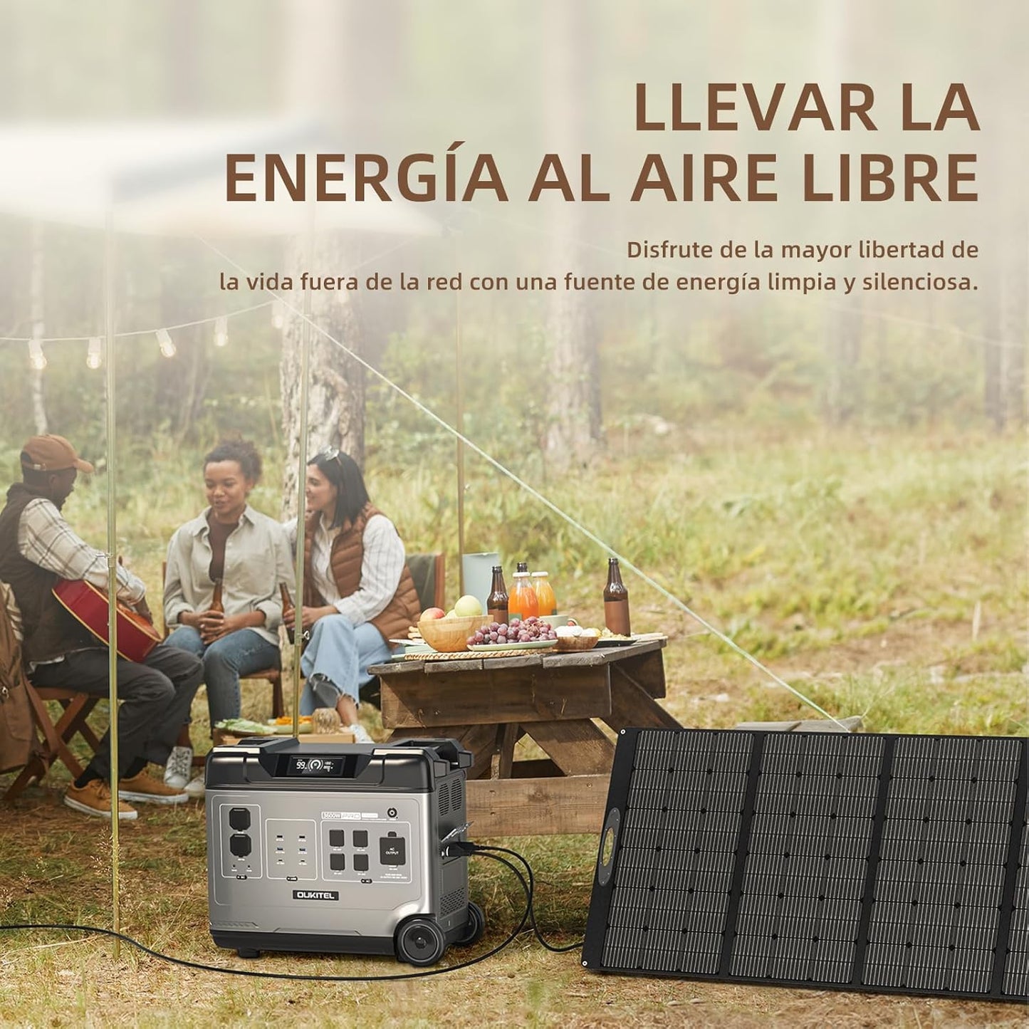 OUKITEL P5000 Pro Estación de Energía Portátil 5120Wh, Generador Solar 4000W