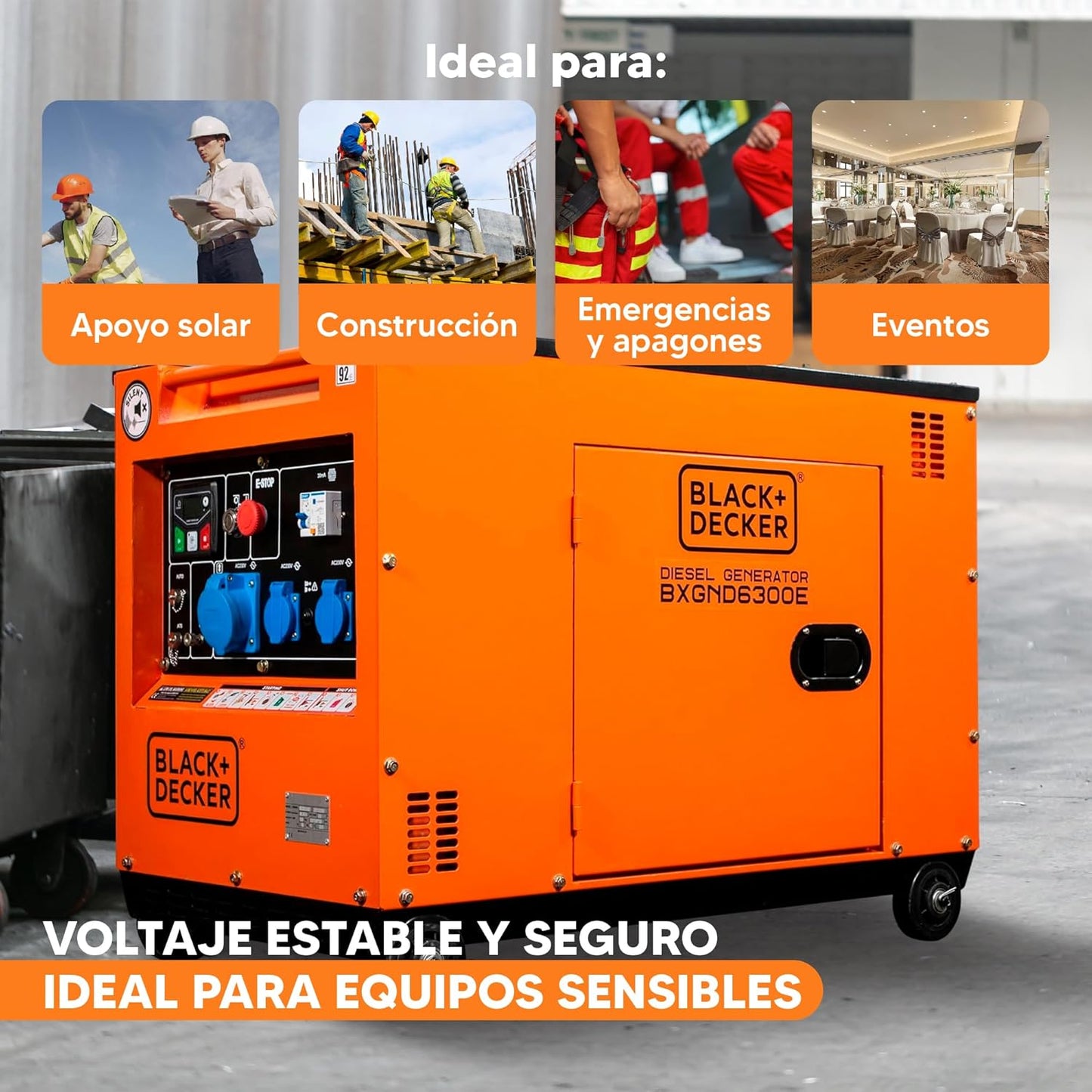 Generador Eléctrico Diésel 6300W para Emergencias y Apoyo Solar&nbsp;