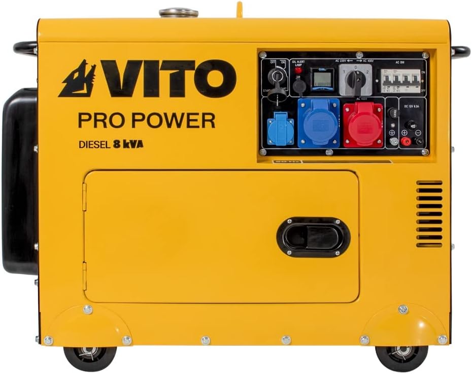Grupo electrógeno 8 KVA Diesel monofásico/trifásico 4T 12CV 498 cm³ 6500W&nbsp;