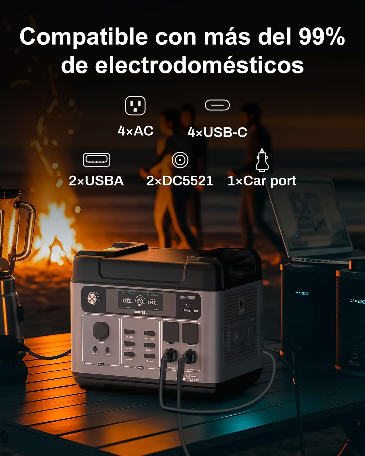Estación de Energía Portátil 2048Wh | 3200W (Pico 6400W)&nbsp;