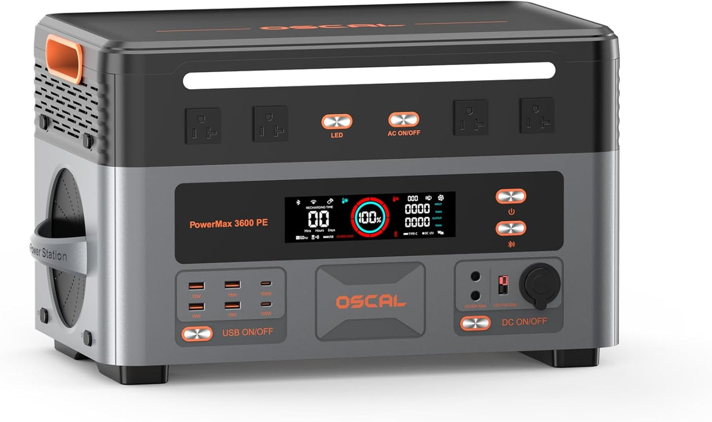 Generador Solar Portatil, 3600W(7200W Pico) Estación de Energía 2016Wh&nbsp;