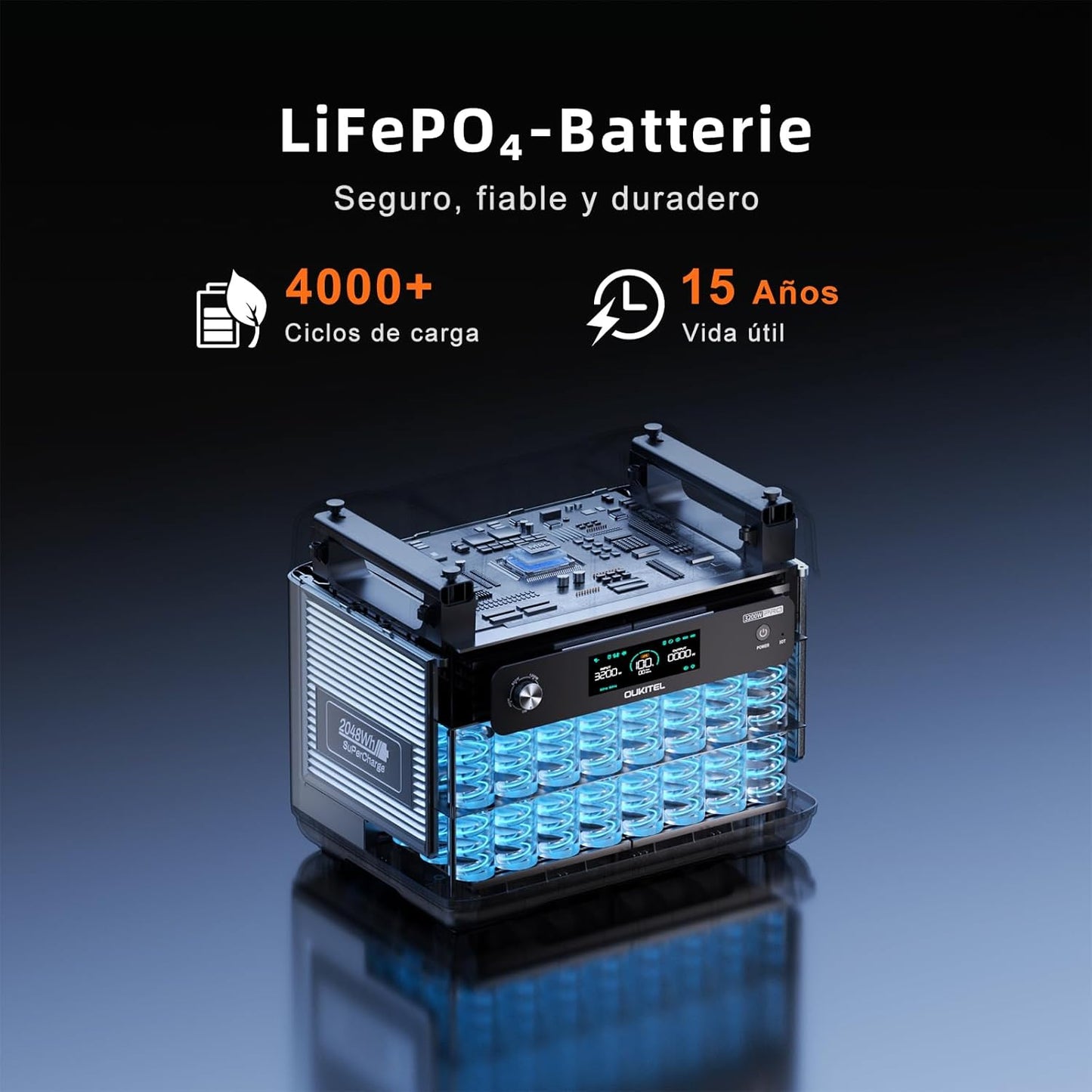 Estación de Energía Portátil 2048Wh | 3200W (Pico 6400W)&nbsp;