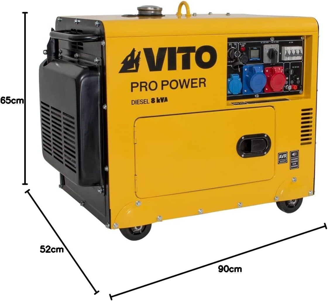 Grupo electrógeno 8 KVA Diesel monofásico/trifásico 4T 12CV 498 cm³ 6500W&nbsp;