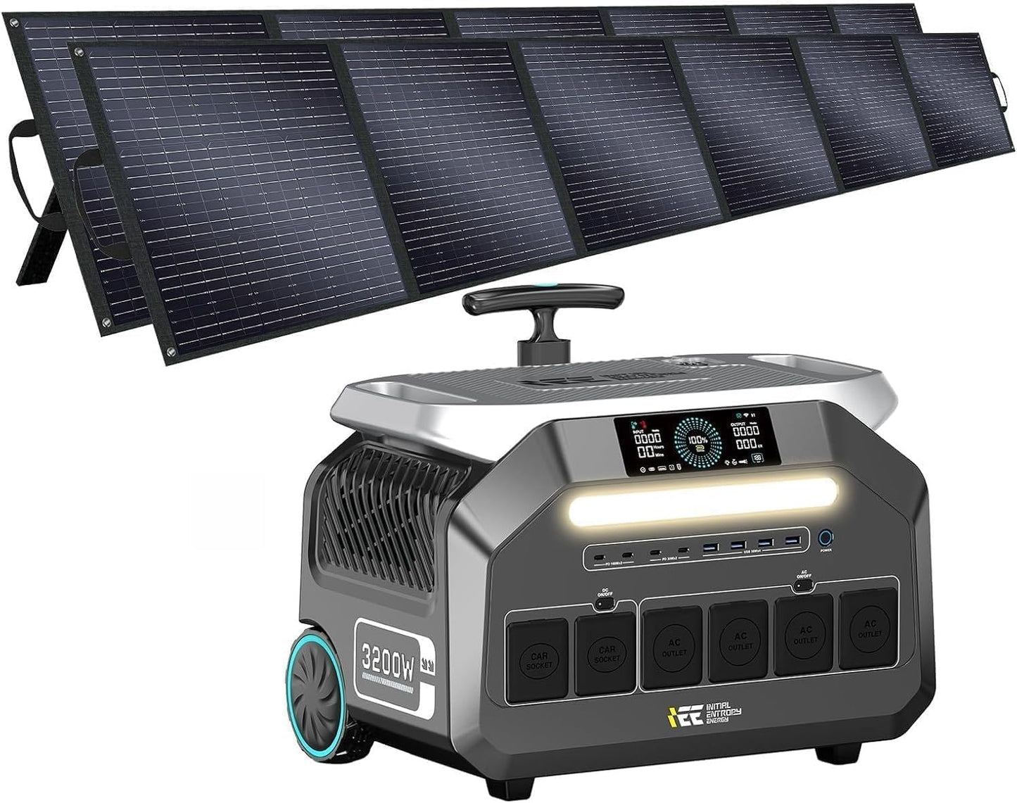 &nbsp;Estación de energía portátil P3200, 2048 Wh LiFePO4 Generador solar&nbsp;