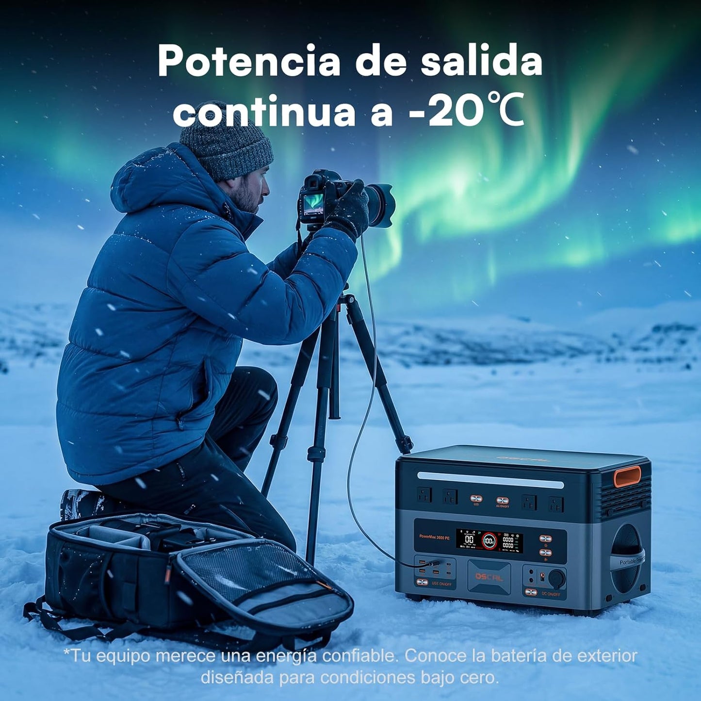 Generador Solar Portatil, 3600W(7200W Pico) Estación de Energía 2016Wh&nbsp;