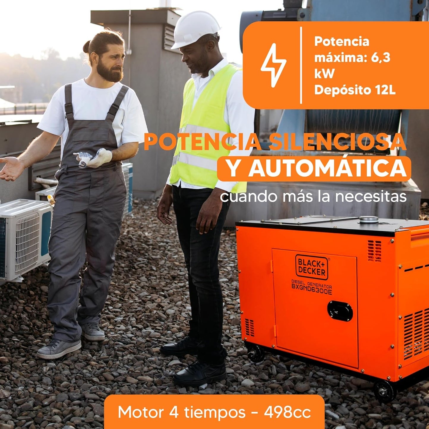 Generador Eléctrico Diésel 6300W para Emergencias y Apoyo Solar&nbsp;