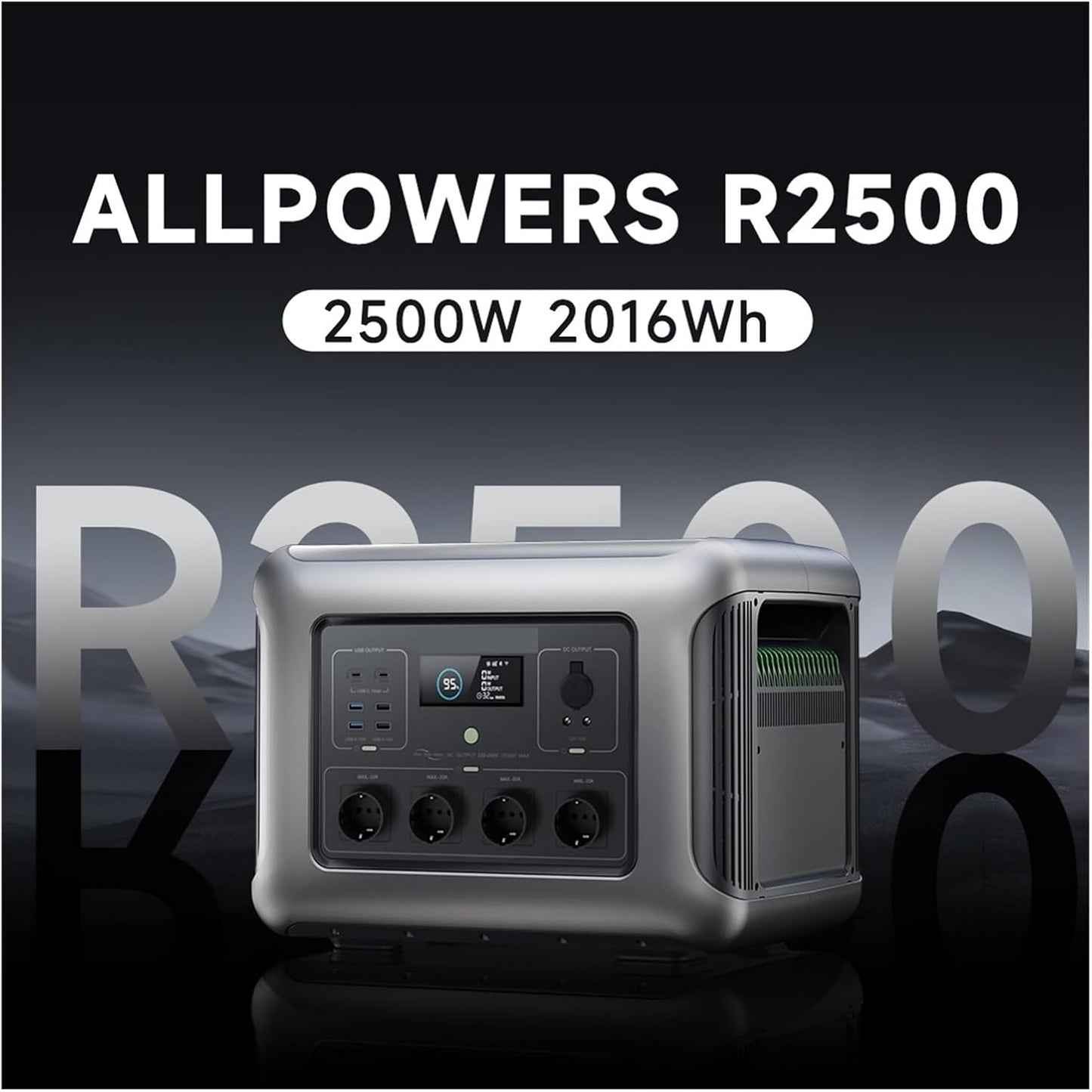 Generador Solar R2500 De 2500 W (pico 4000 W), Central Eléctrica Portátil&nbsp;