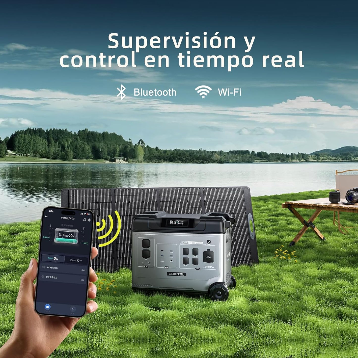 OUKITEL P5000 Pro Estación de Energía Portátil 5120Wh, Generador Solar 4000W