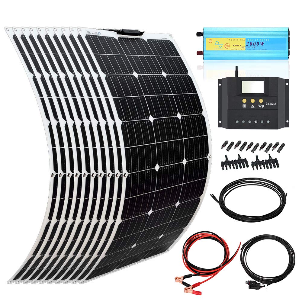 Solar Kit 10pcs 100W Panel solar flexible Módulo mono 2 x 50A&nbsp;