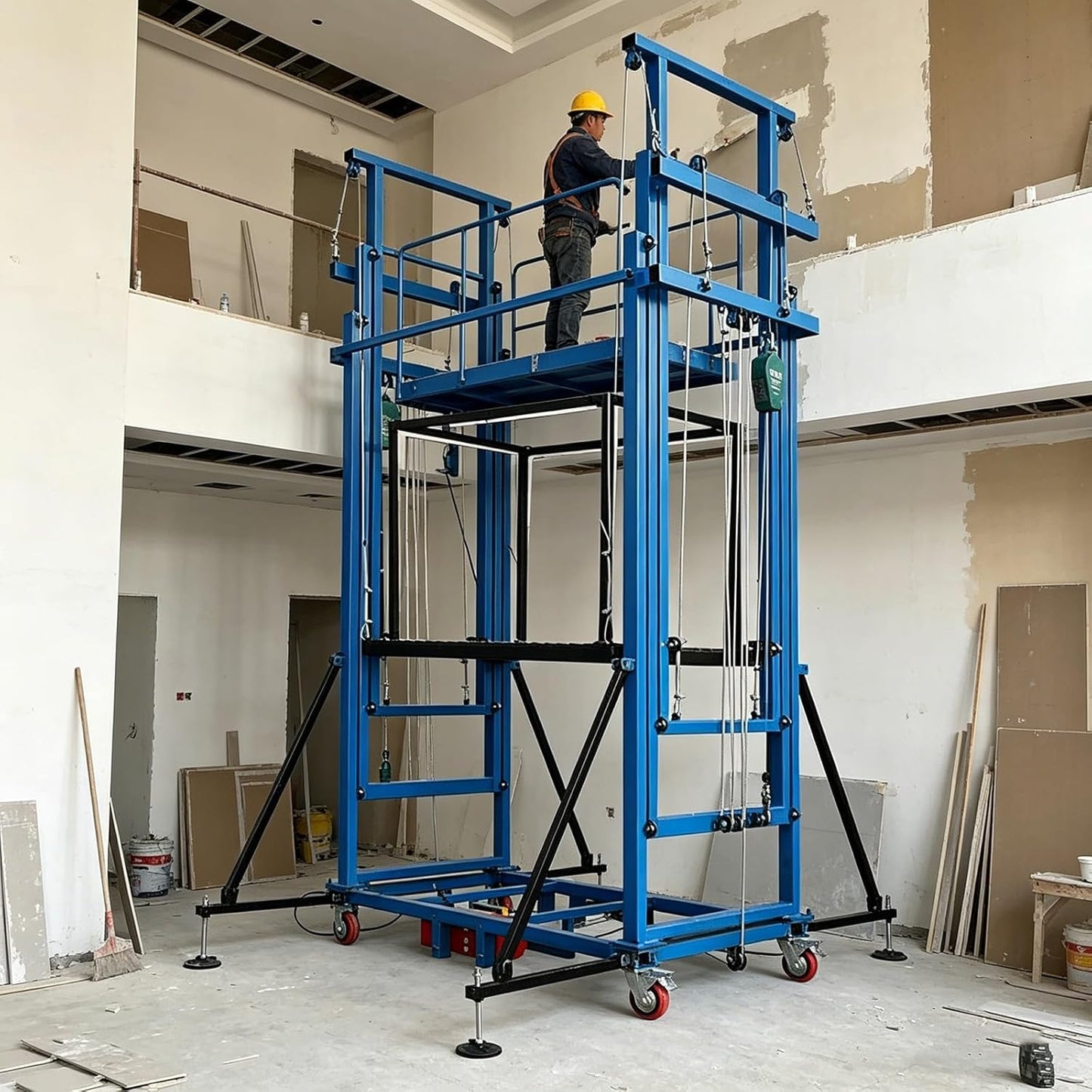 Plataforma de andamio plegable eléctrica, plataforma de elevación móvil&nbsp;