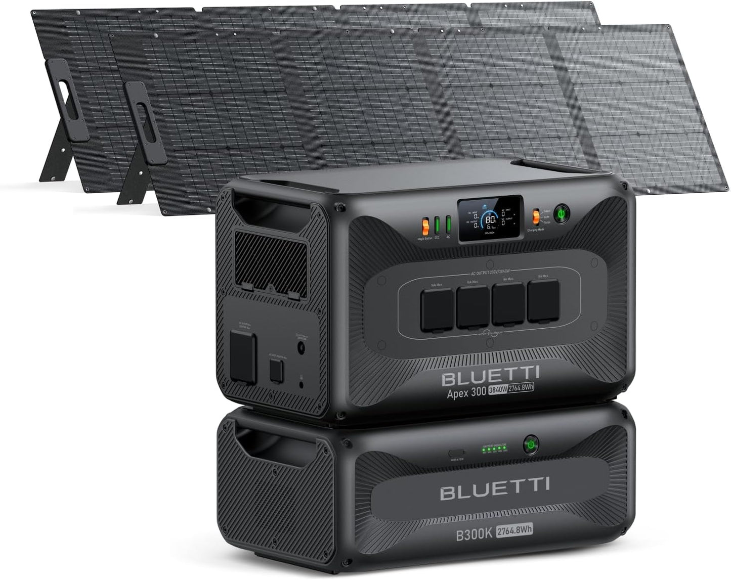 Generador Solar con 2 Panels Solares de 200W, 5529,6Wh Batería LFP de Respaldo con 4 Salidas&nbsp;