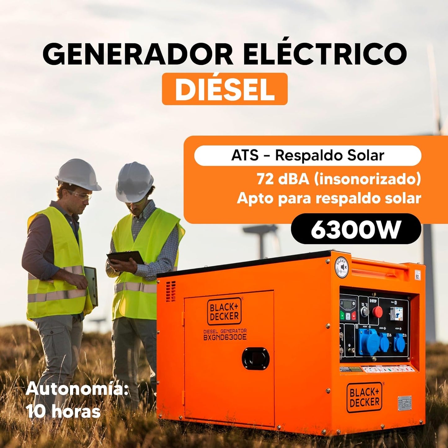 Generador Eléctrico Diésel 6300W para Emergencias y Apoyo Solar&nbsp;
