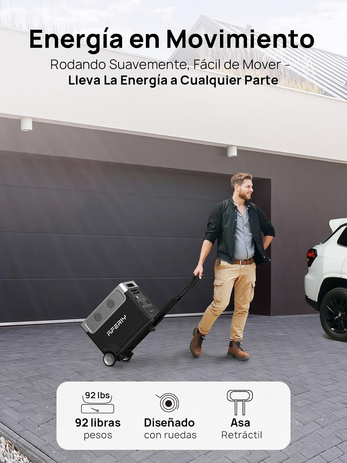 Generador Solar 3600 W Con 2 Paneles Solares de 400 W, Batería Portátil LiFePO4