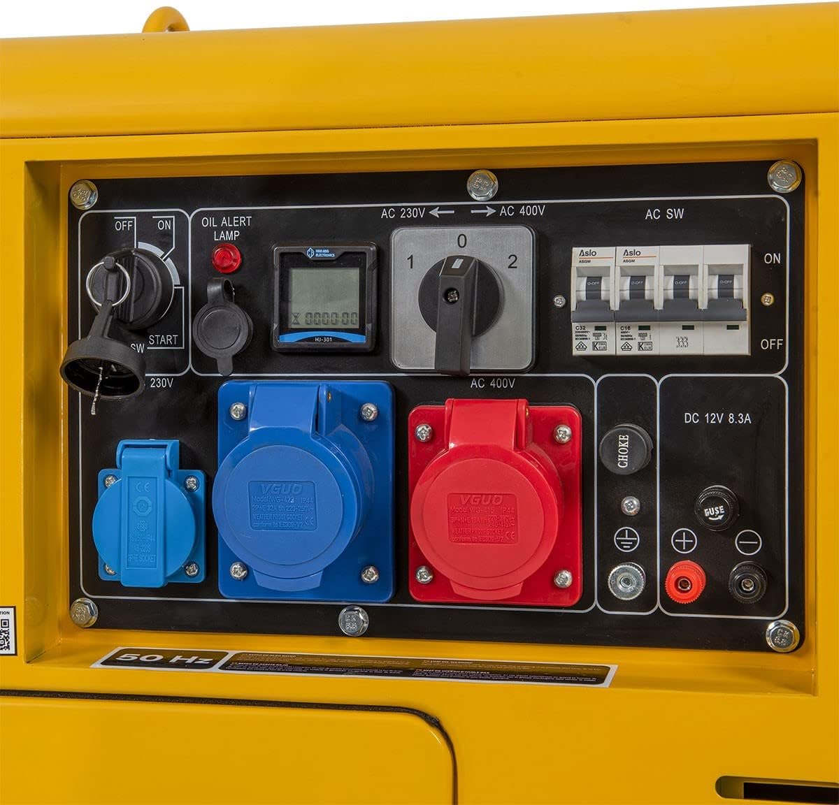 Grupo electrógeno 8 KVA Diesel monofásico/trifásico 4T 12CV 498 cm³ 6500W&nbsp;