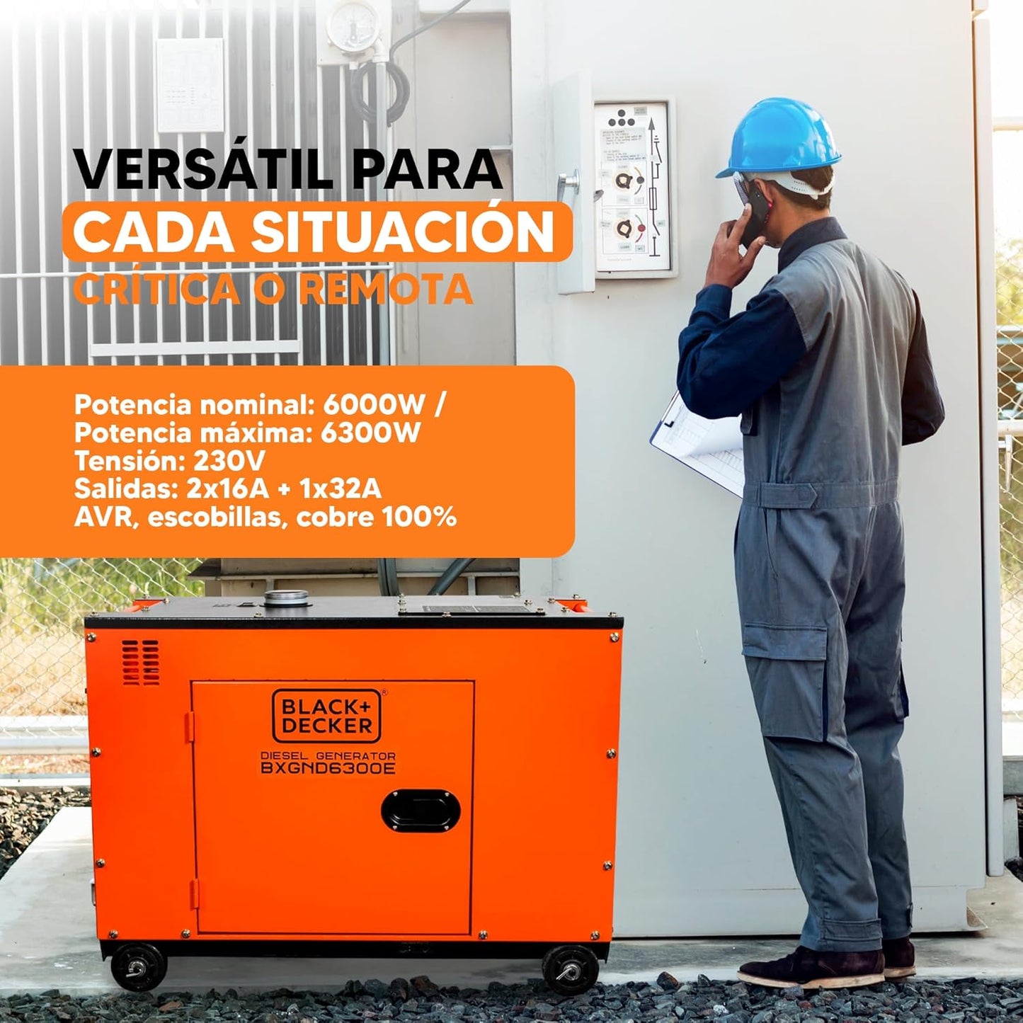 Generador Eléctrico Diésel 6300W para Emergencias y Apoyo Solar&nbsp;